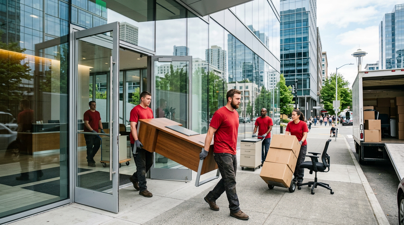 Airus Movers crew loading a moving truck in Seattle